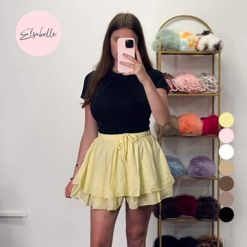 ANTONIA Super Stretchy Linen Frill Skort