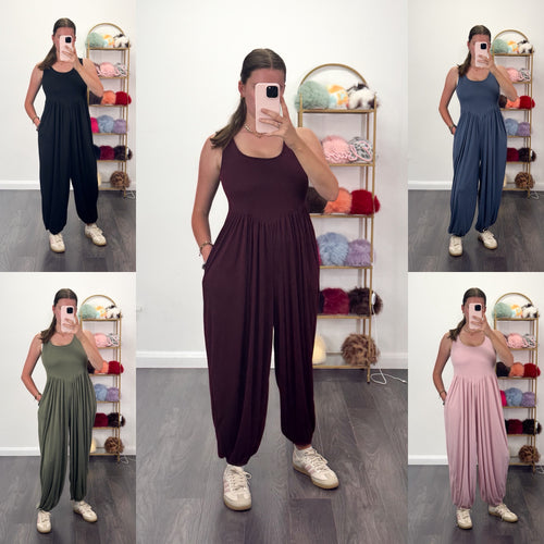 GEMMA (Size 6-18) Ribbed Super Soft Jumpsuit