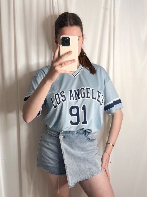 LEAH Los Angeles Women's Jersey Style Football Design T-Shirt *Size 6-26*