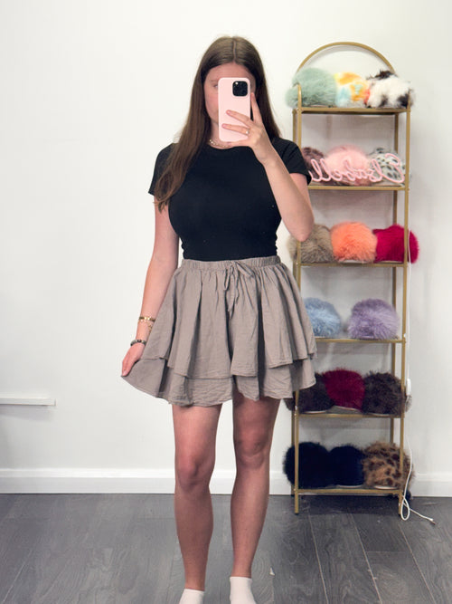 ANTONIA Super Stretchy Linen Frill Skort