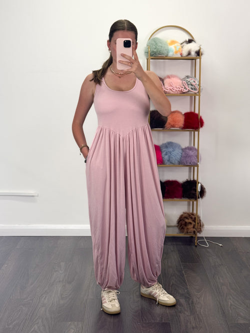 GEMMA (Size 6-18) Ribbed Super Soft Jumpsuit