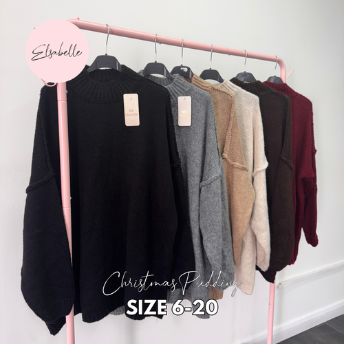 CHRISTMAS PUDDING Knitted Jumper