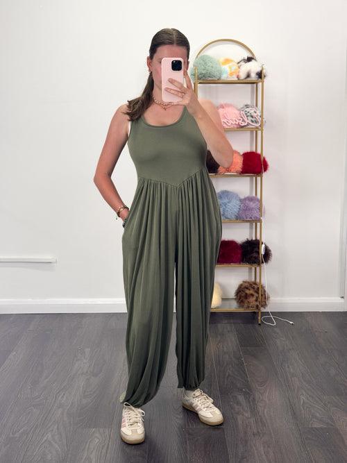 GEMMA (Size 6-18) Ribbed Super Soft Jumpsuit