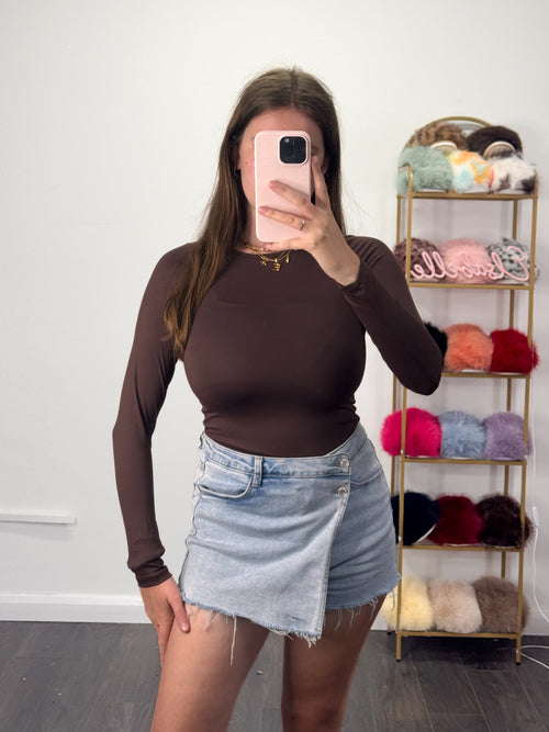 KAYLEY Long Sleeve Slinky T-Shirt