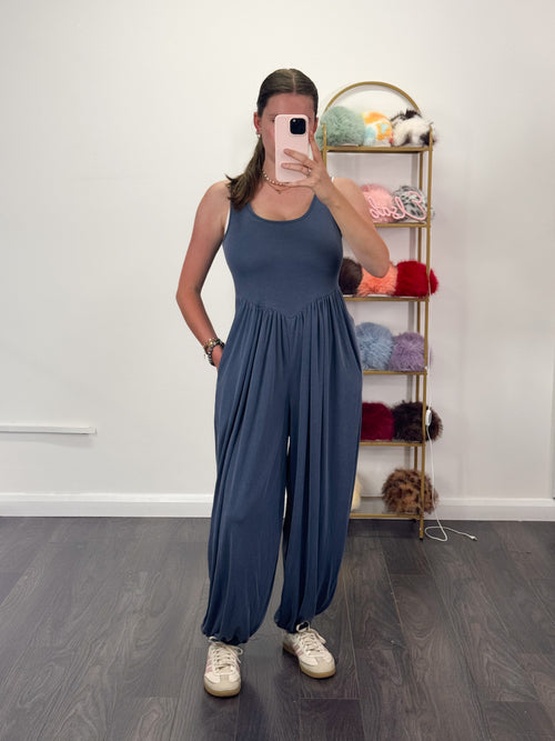 GEMMA (Size 6-18) Ribbed Super Soft Jumpsuit