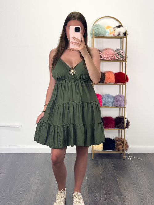 GIGI Sun Brooch Sun Mini Dress