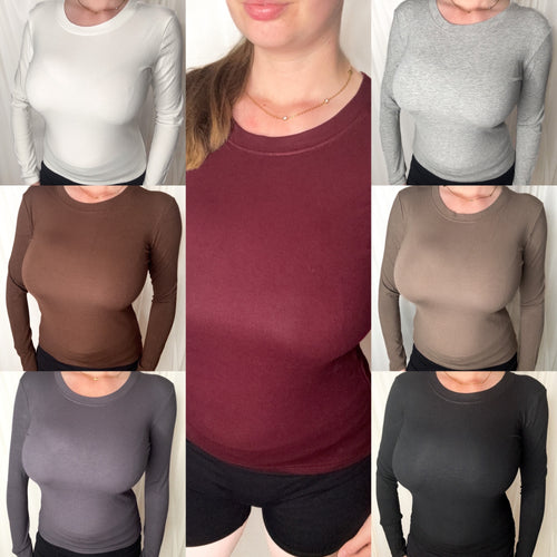 LAUREN Fleece Stretchy Long Sleeve Top