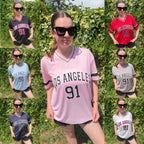LEAH Los Angeles Women's Jersey Style Football Design T-Shirt *Size 6-26*