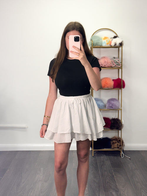 ANTONIA Super Stretchy Linen Frill Skort