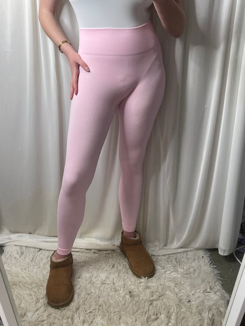 HALLIE Thick Ribbed Leggings