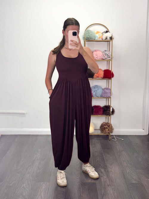 GEMMA (Size 6-18) Ribbed Super Soft Jumpsuit