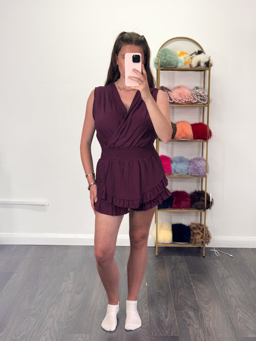 SHANIA Ruffle Elasticated Waist Playsuit