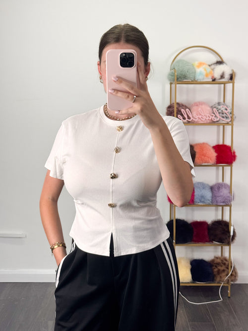 SHONA Button Detail Thick Top