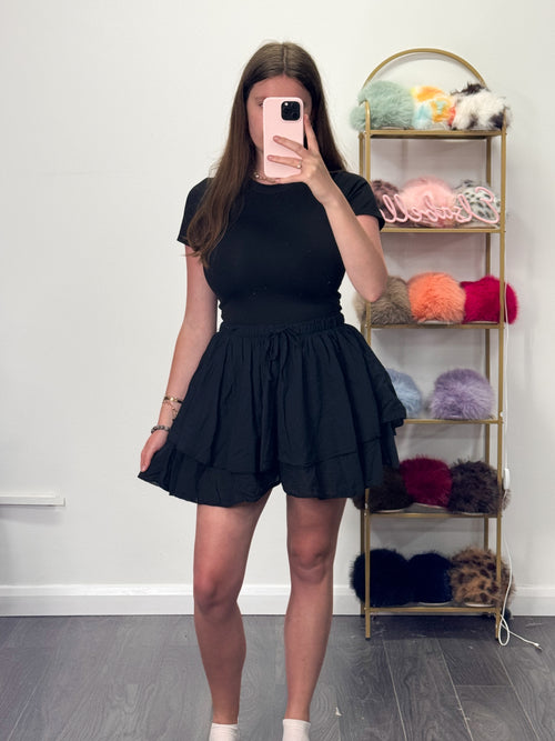 ANTONIA Super Stretchy Linen Frill Skort