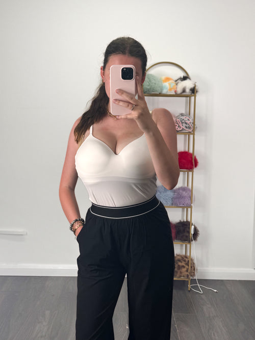NOVA Padded Moulded Vest Top With Adjustable Straps