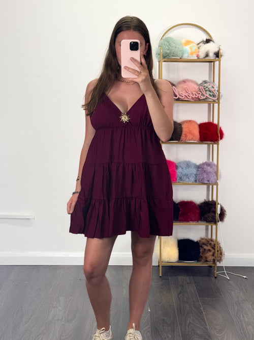 GIGI Sun Brooch Sun Mini Dress