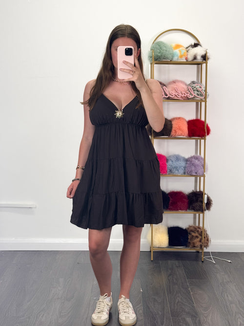 GIGI Sun Brooch Sun Mini Dress