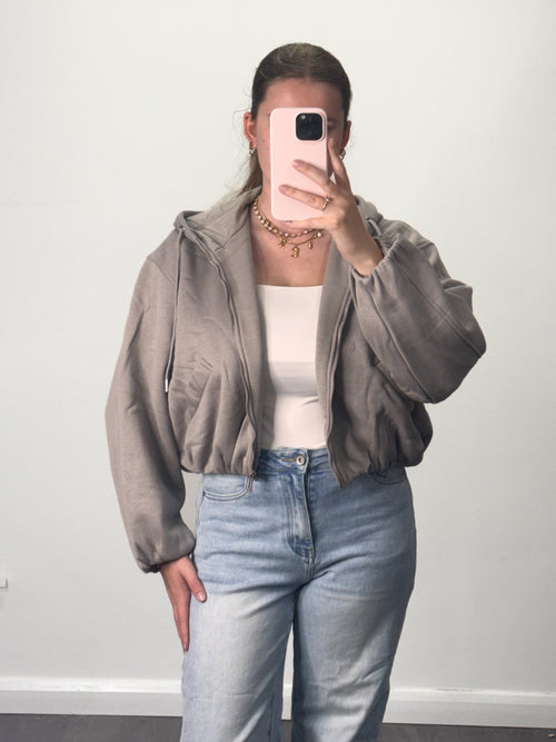 KYLIE Zip Up Bubble Hoodie