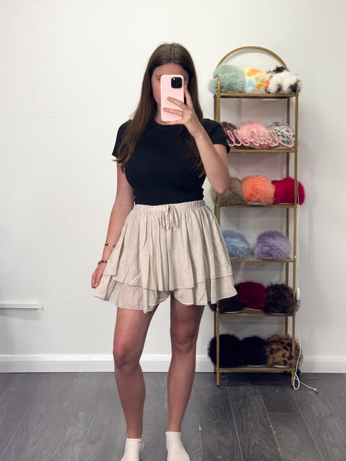 ANTONIA Super Stretchy Linen Frill Skort