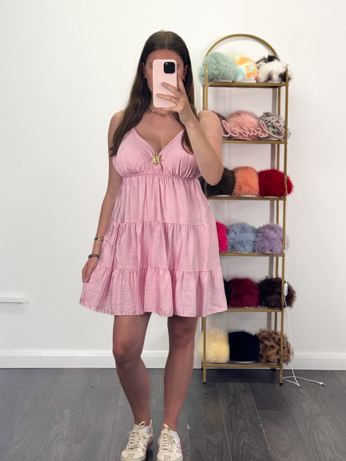 GIGI Sun Brooch Sun Mini Dress
