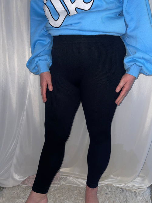 HALLIE *Pre Order 2 Day Dispatch* Size 6-24 Thick Ribbed Leggings