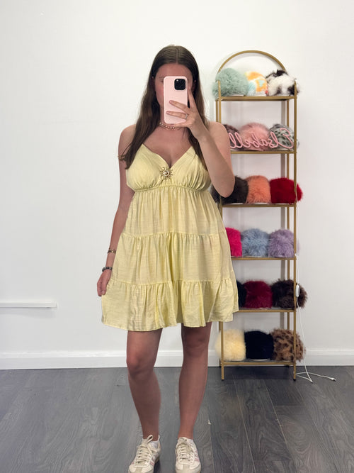 GIGI Sun Brooch Sun Mini Dress