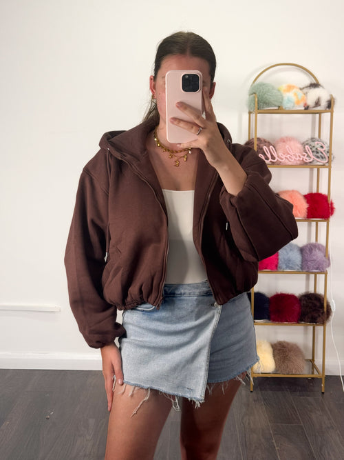 KYLIE Zip Up Bubble Hoodie