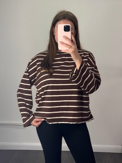 CHERYL Stripe Long Sleeve Top