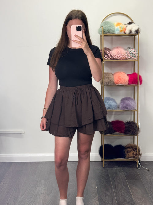 ANTONIA Super Stretchy Linen Frill Skort