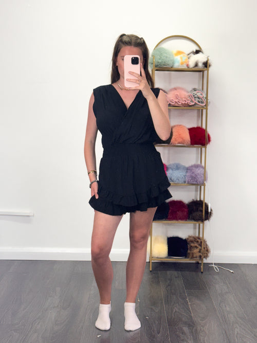 SHANIA Ruffle Elasticated Waist Playsuit