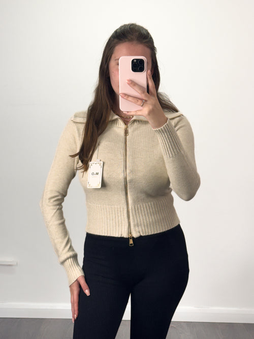 THEA Quarter Zip Soft Ribbed Long Sleeve