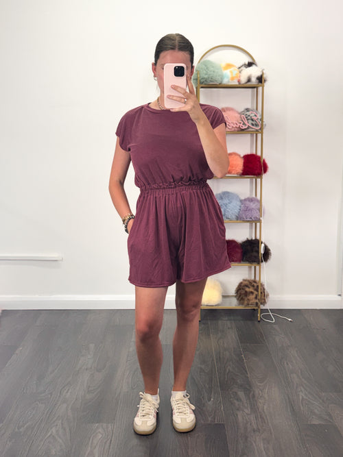 DARCIE (Size 6-18) Cap Sleeve Soft Playsuit