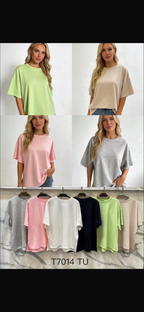 SABRINA Plain Oversized Premium T-Shirt