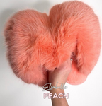 Peach CANDY Viral XL Faux Fur Fluffy Slippers