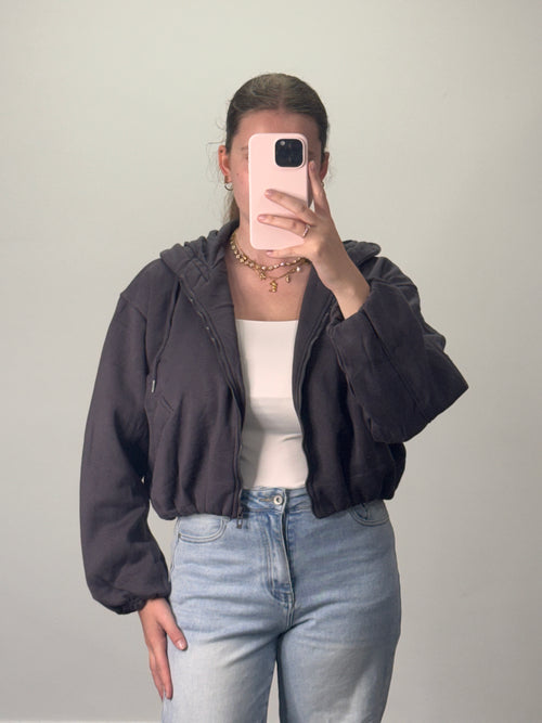 KYLIE Zip Up Bubble Hoodie
