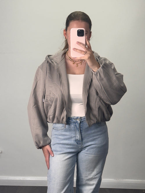 KYLIE Zip Up Bubble Hoodie