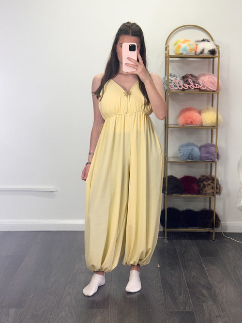 GODDESS Sun Buckle Adjustable Strap Jumpsuit