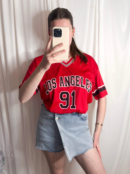 LEAH Los Angeles Women's Jersey Style Football Design T-Shirt *Size 6-20*