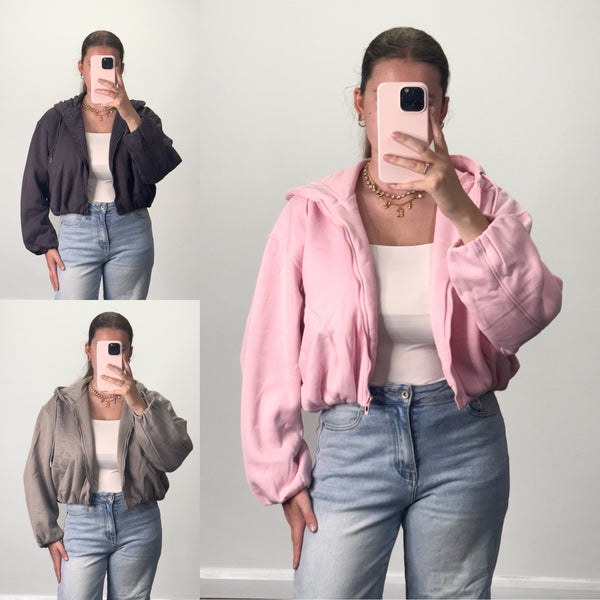 KYLIE Zip Up Bubble Hoodie