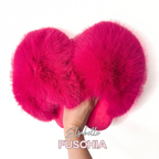 Fuschia CANDY Viral XL Faux Fur Fluffy Slippers