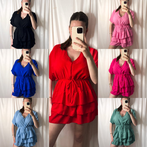 HARPER Frill Tie Waist Playsuit