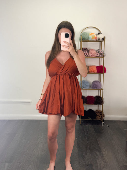 LYNDSEY Wrap Playsuit With Adjustable Straps