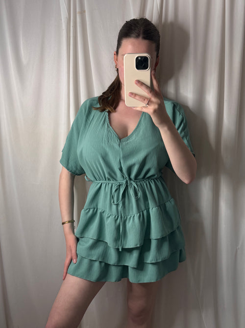 HARPER Frill Tie Waist Playsuit
