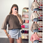ELISHA Premium Stripe Knitted 3/4 Sleeve Jumper