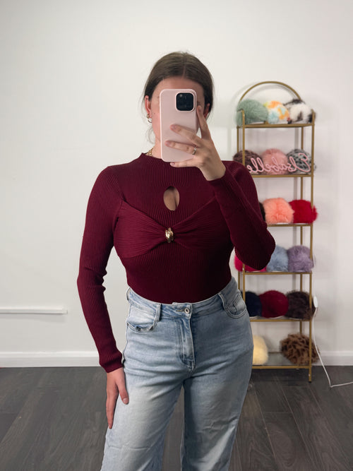 CHLOE Thick Knit Ribbed Bodysuit