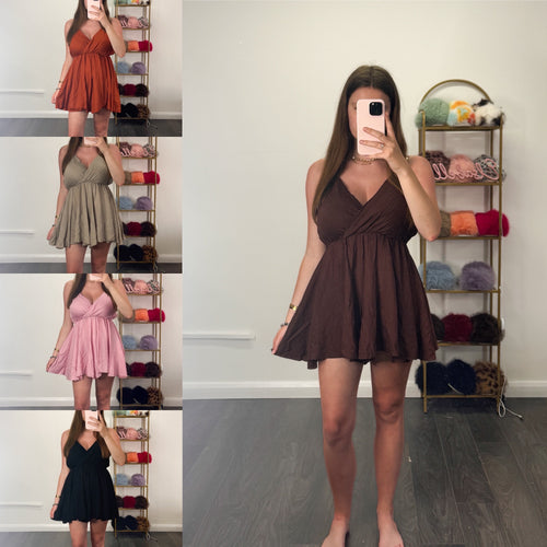 LYNDSEY Wrap Playsuit With Adjustable Straps