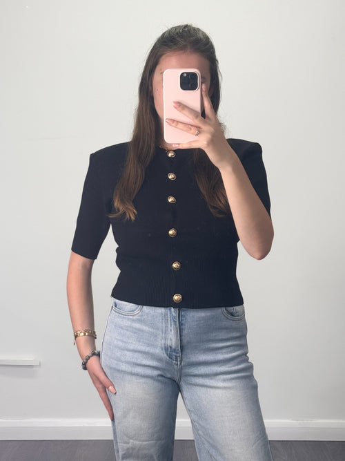 POSH Button Sleeve Top