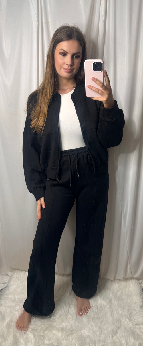 KATE Black Bomber Jacket Set