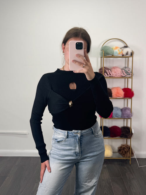 CHLOE Thick Knit Ribbed Bodysuit