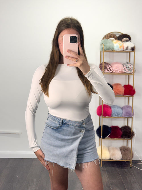 KAYLEY Long Sleeve Slinky T-Shirt